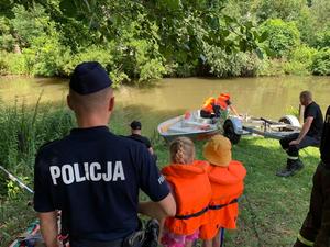 policjanci podczas działań