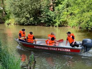 policjanci podczas działań