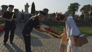 policjanci podczas działań