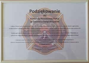 Podziękowania dla ostrowieckich policjantów