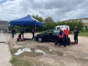 policjanci podczas turnieju