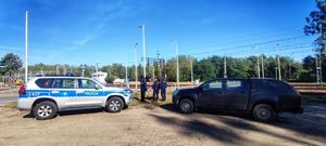 policjanci podczas działań