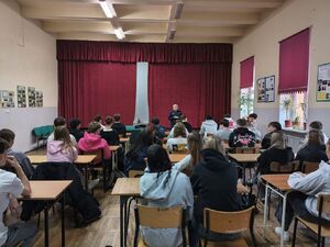 policjantki podczas spotkania